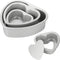 Youeon 3 Pcs Aluminum Heart Shaped Cake Pans, Nonstick with Removable Bottom, 4/6/8 Inch Baking Molds for Parties