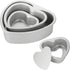 Youeon 3 Pcs Aluminum Heart Shaped Cake Pans, Nonstick with Removable Bottom, 4/6/8 Inch Baking Molds for Parties