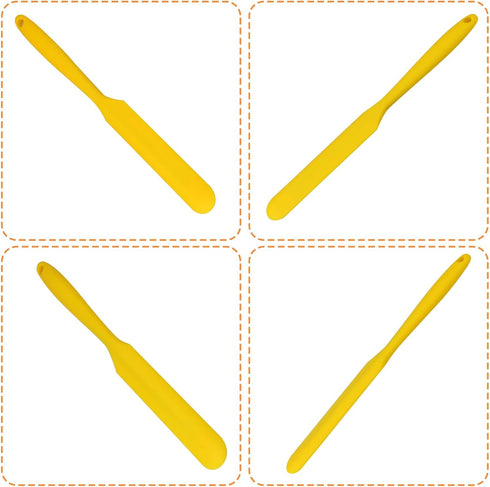 4pcs Silicone Spatula Set, Heat Resistant Non-Stick Baking Tools in 4 Colors for Mixing Batter