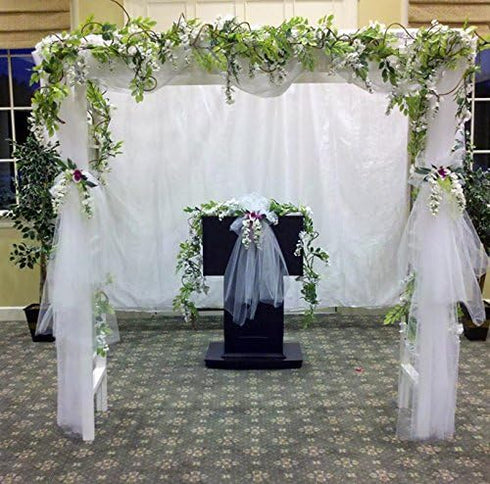 DearHouse 4Pcs Artificial Wisteria Garland, 6.6Ft/Piece Silk Hanging Flower Vine for Home Garden Outdoor Wedding Decor
