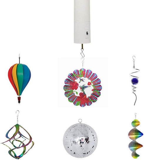 Wind Spinner Motor Battery Operated for Hanging Display, Outdoor Sculptures with 4 Pounds Load Capacity