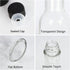 12 5 oz/ 150 ml pcs Hot Sauce Glass Bottles with Leak Proof Screw Cap,Orifice Reducer Dripper Insert, Clear Oil Bottle