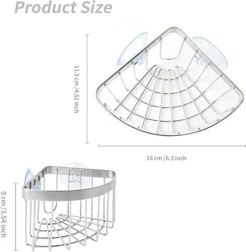2-in-1 304 2Pcs Sink Caddy, Dish Cloth Hanger Sponge Holder, Save Space Triangle Sink Caddy, Stainless Steel Corner