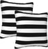 Poream 20x20 Set 2 Black and White Stripe Throw Pillow Covers in Farmhouse Pillow Case Soft Cushion Covers of for Sofa