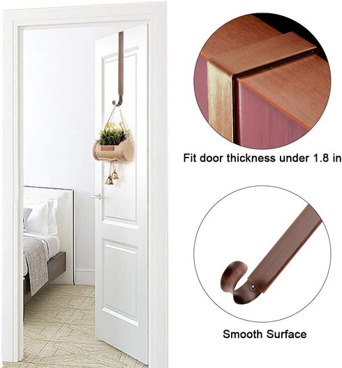 Myfolrena Adjustable Wreath Hanger (Bronze-1 Pack) - Stainless Steel Door Hanger for Front Door, 20lb Capacity