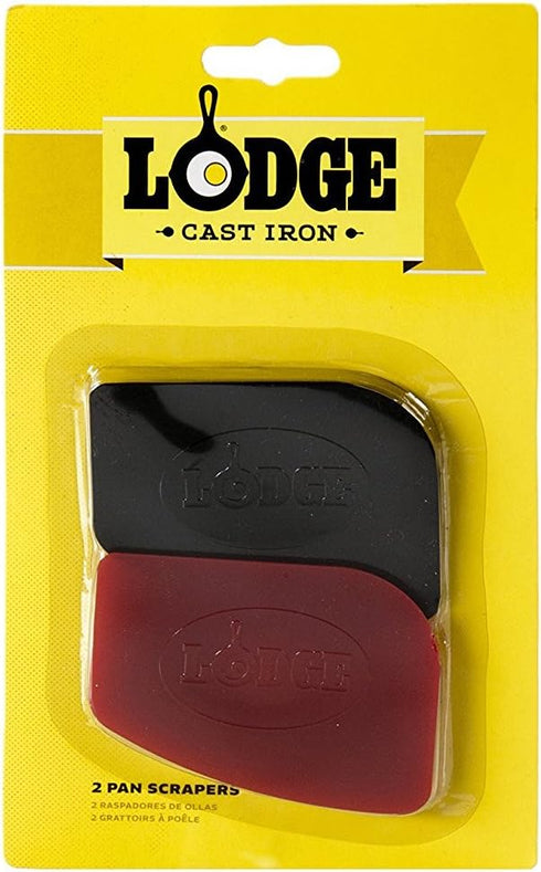 Lodge Polycarbonate Red and Black Pan Scraper, Set of 6