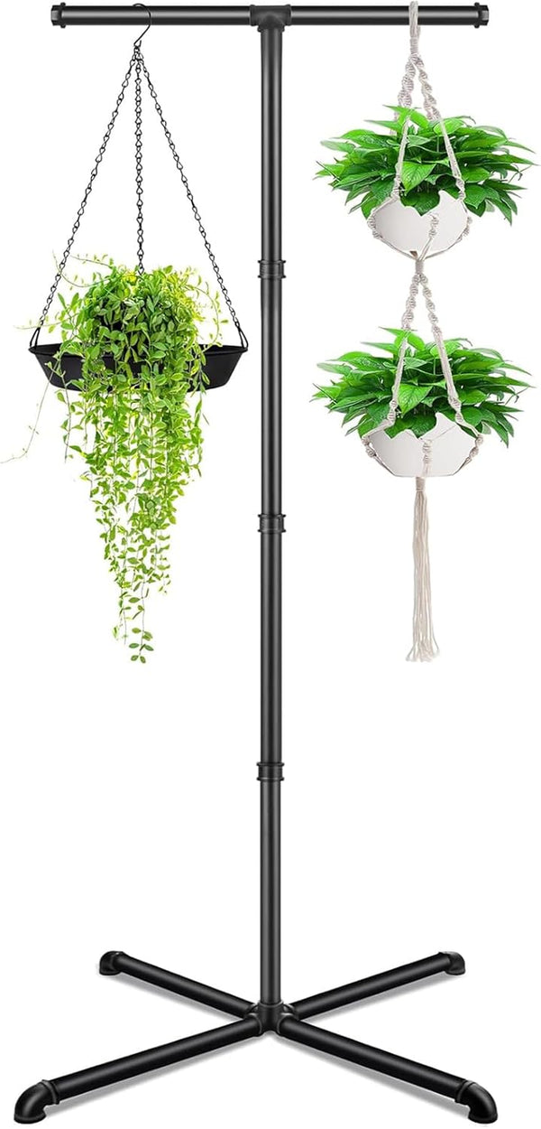 Plant Hanger Indoor, Hanging Plant Stand Heavy Duty Metal Standing Plant Hanger