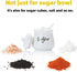 12oz ONTUBE Ceramic Sugar Bowl with Lid and Spoon (White)