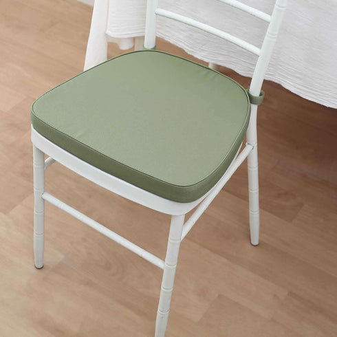 Efavormart Dusty Sage Green Chiavari Chair Pad, Memory Foam Seat Cushion with