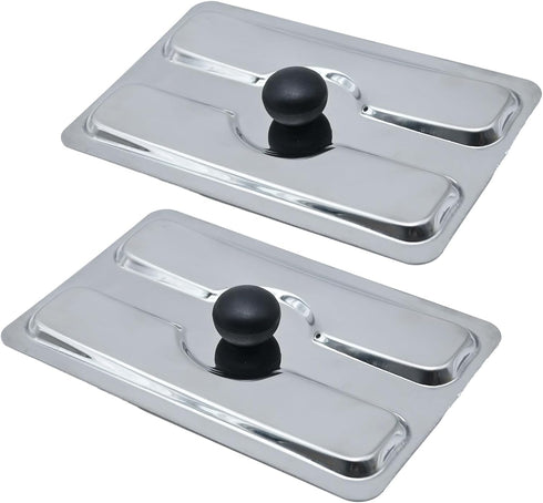 2pcs Toaster Dust Cover, Stainless Steel Top Cover, Electric Bread Maker Upper Cover for Bread Machine
