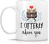 Retreez Funny Mug - I Otterly Adore You 11 Oz Ceramic Coffee Mug - Sarcastic Motivational Birthday Gift for Husband Wife