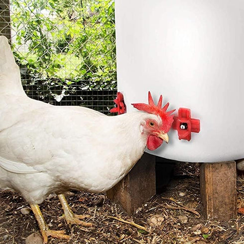 20 Pack Chicken Waterer Nipples - Easy Install Leakproof Poultry Watering System for Chicken Coop, Quail Duck Water