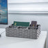 Toilet Paper Basket for Tank Topper, Woven Storage Box Cube Container, Grey 1pc