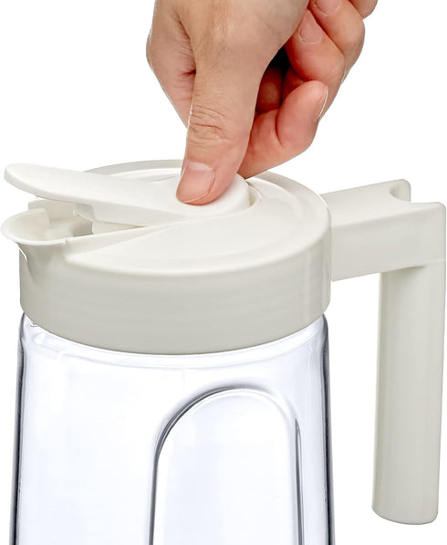 Amazing Abby Slim Tritan Pitcher 64 oz, Unbreakable Plastic Water Pitcher with Lid, BPA-Free, Dishwasher-Safe