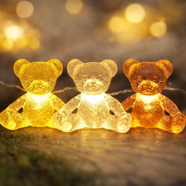 JASHIKA Teddy Bear String Lights Bear Fairy Decorative Lights Kids Party Suppliers