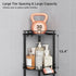 3 2 ELYKEN Corner Shower Caddy Standing, Tier Rustproof Metal Shower Organizer with Soap Holder, Floor Shower Corner