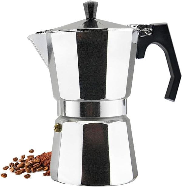 Classic Stovetop Espresso Maker, 9 Cup 450ML 15oz Aluminum Moka Express for Italian and Cuban Café Brewing