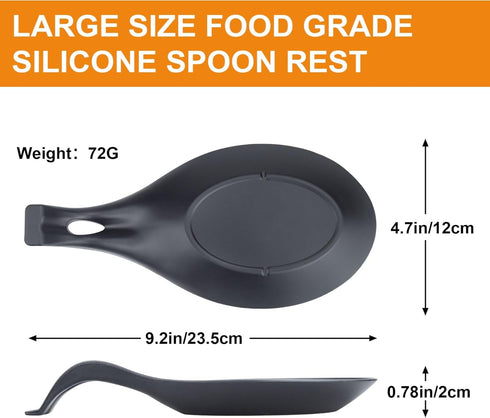 Spoon Rest for Stove Top, 2 Pack Large Silicone Spoon Holder for Kitchen Counter,Coffee Spoon Rest,Heat Resistant Cooking Spoon Holder Perfect Kitchen Gadgets for Kitchen Utensils Spatula,Tongs,Ladles