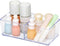 Carrotez 2 Compartment Makeup Organizer, Clear Plastic Drawer Organizer for Bathroom, Desk, Vanity, Office