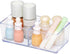 Carrotez 2 Compartment Makeup Organizer, Clear Plastic Drawer Organizer for Bathroom, Desk, Vanity, Office