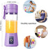 Portable Blender Cup, Electric USB Juicer Blender, Mini Blender for Shakes and Smoothies, 380ml, Light Purple