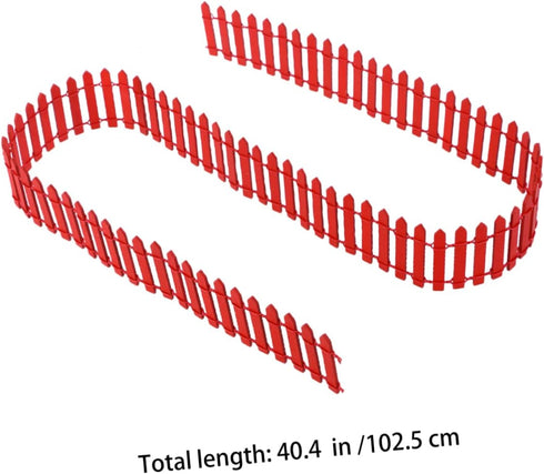 Yardwe 2pcs DIY Picket Garden Plastic Rail Fence Mini Fence for Christmas Village Trees Supplies