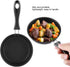GOWENIC Egg Mini Frying Pan, Black, 12cm Household Small Kitchen Cooker for Frying Eggs