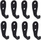 MY MIRONEY 2.5" x 1" L Shape Coat Hooks - Stainless Steel Single Hook Wall Mounted Pack of 8