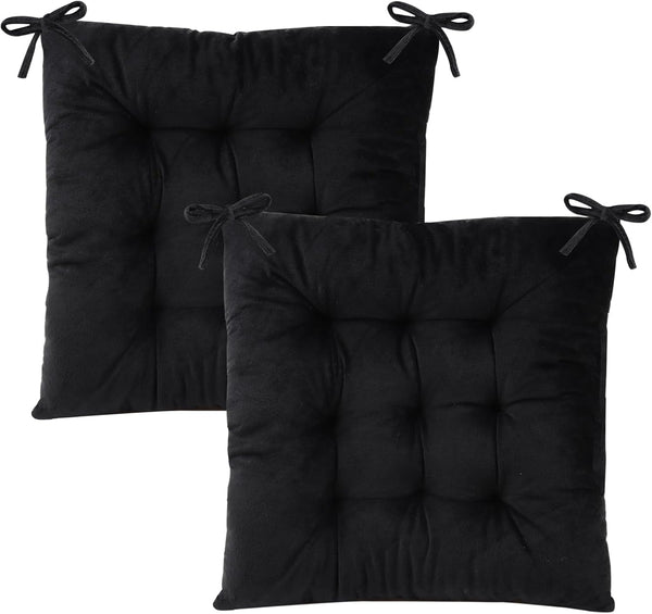 MissSoul Set of 2 Chair Cushions for Dining Chairs with Ties, Indoor Non-Slip