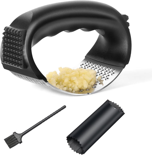 OERAIDIM Garlic Press Rocker - Stainless Steel Garlic Mincer, Garlic Chopper, Garlic Crusher