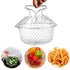 304 Stainless Steel Foldable Steam Rinse Strain Fry Basket, Kitchen Cooking Tool