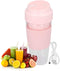 Electric Juicer Cup, Mini Portable USB Rechargeable Blender, Pink Mixing Bottle for Shakes, Fruit, Vegetables, 300ML