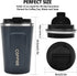 12 oz Stainless Steel Vacuum Insulated Tumbler, Spill Proof Coffee Travel Mug with Lid, Tibetan Blue Thermos Cup