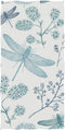 Ultra Soft Blue Dragonfly Hand Towel, Luxury Bathroom Towels, 30"x15"