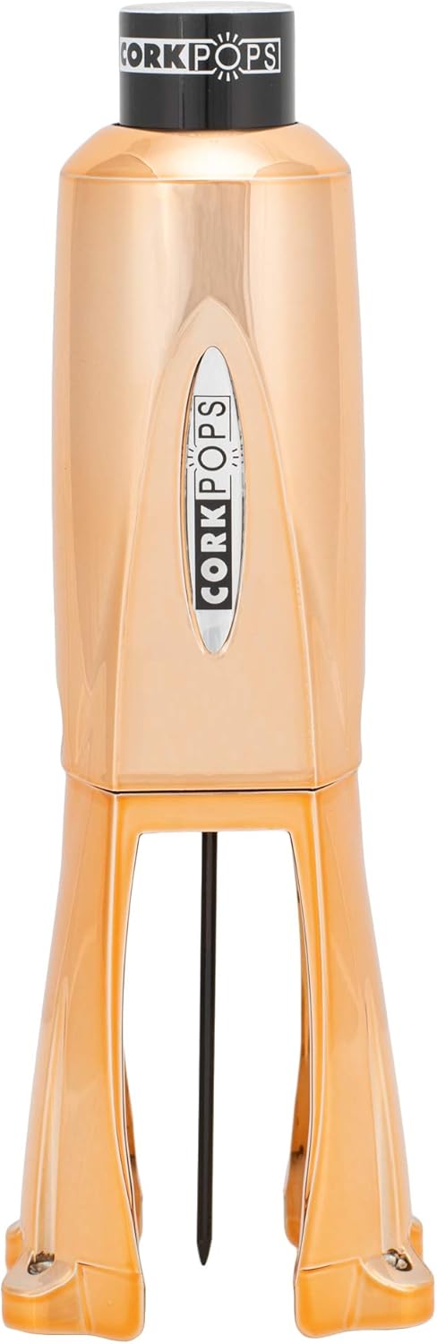 Cork Pops Legacy Wine Opener, Built-in 4-Blade Foil Cutter for Safe Cork Removal, Push Button Use