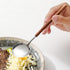 Retro Wooden Handle Spoon Set - 4 Pcs Stainless Steel Serving Tablespoons, Wooden Dinner Spoon, Silver Silverware with