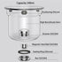 800ML/27OZ Witchcraft Magic Glass Teapot with Infuser Strainer and Lid for Loose Leaf Tea Herbal, Magnetic Water