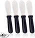 AnapoliZ 4 PCS Butter Spreader Knives, Wide Blade Stainless Steel Spreader Knife with Black Plastic Handle, Sandwich