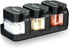 Mlici Seasoning Containers with Lid and Spoon, Set of 3 Glass Salt