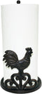 Decoronix Rustic Elegance Cast Iron Rooster Paper Towel Holder - Freestanding 12" Kitchen