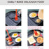 JUSTUP Nonstick Egg Frying Pan, 3-in-1 Divided Grill Frying Pan, Heat Resistant Handle for Breakfast Cooking