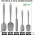 HOTEC Food Grade Silicone Rubber Spatula Set for Kitchen Baking, Cooking, and Mixing High Heat Resistant Non Stick Dishwasher Safe BPA-Free Set of 5 Grey by HOTEC