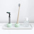 Airmoon Mini Ceramics Handmade Couple Toothbrush Holder Stand for Bathroom Vanity, Pack of 2