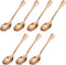 uxcell 7Pcs 5 Inch Rose Gold Stainless Steel Shell Shape Coffee Spoon Set for Tea Coffee Cake