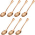 uxcell 7Pcs 5 Inch Rose Gold Stainless Steel Shell Shape Coffee Spoon Set for Tea Coffee Cake