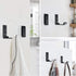 6PCS Folding Coat Hooks, Matte Black Wall Mounted Hooks for Hanging Coats & Bathroom Towels, Heavy Duty Aluminum Alloy