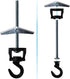 Swivel Hook Hangers, Multi-functional for Hanging - 2 Sets Per Pack, Black