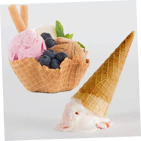 PRETYZOOM 2pcs Ice Cream Waffle Cone Roller Set, Crepe Maker Tool, Krumkake Pastry Making Tool, DIY Omelet Molds, Ice Cream Roll Crispy Egg Cone Making Molds
