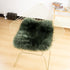 LLB 18x18 Inch, Sheepskin Chair Covers - Office & Dining Room Chair Pads - Dark Green