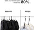 HOUSE DAY 20 Pack Space Saving Hanger, Sturdy Black Magic Hangers for Closet Organizers and Heavy Clothes